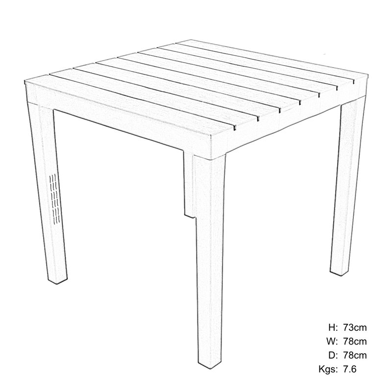 Roann Square Garden Table