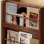 Bibliothèque standard en bois massif noyer moderne-1894500628