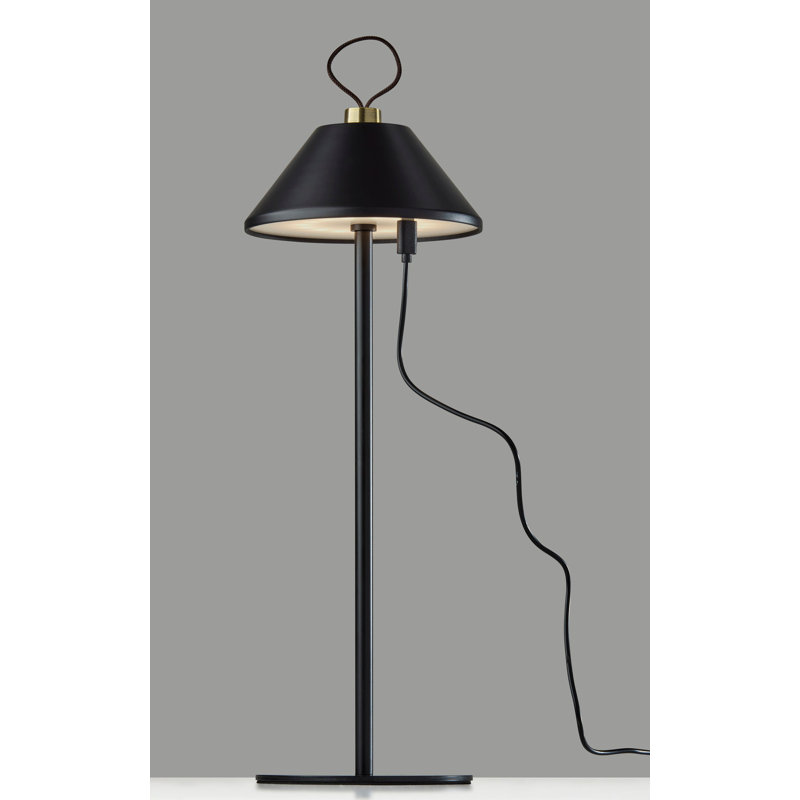 Lampe de table sans fil à DEL Danny, Noir, noir, noir, noir