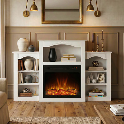 Media Center With Electric Fireplace Heater