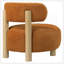 Chic Upholstered Accent Chair With Curved Backrest For Stylish Spaces-416505926