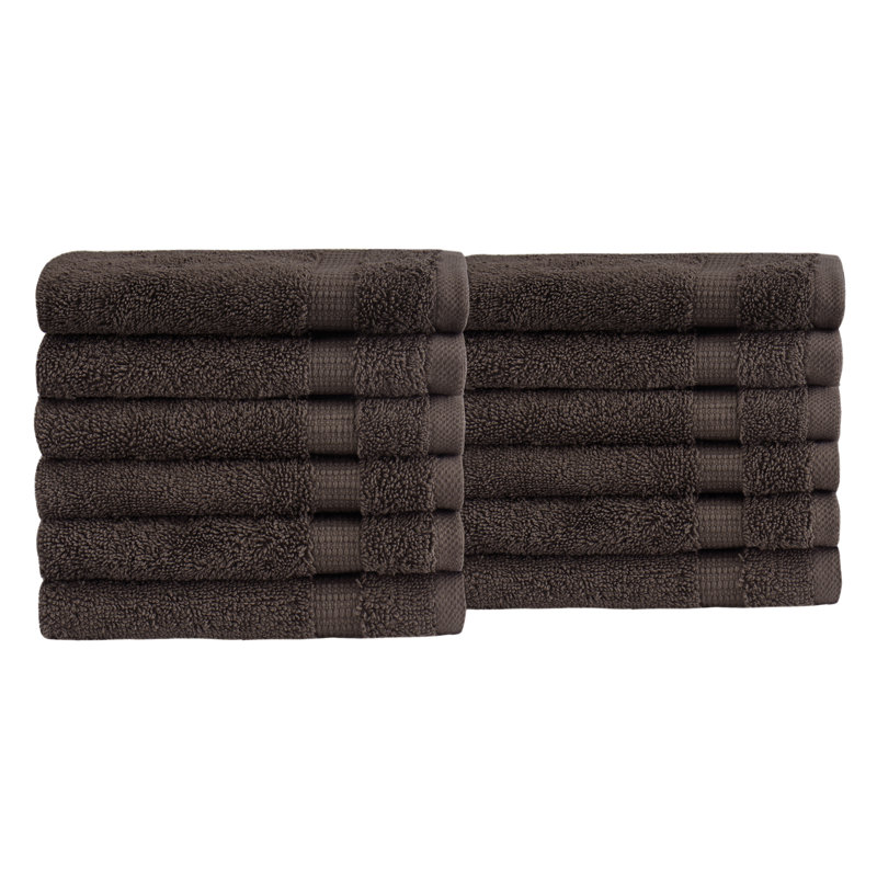 Agathon Turkish Towel,100% Cotton Washcloth, Chocolate