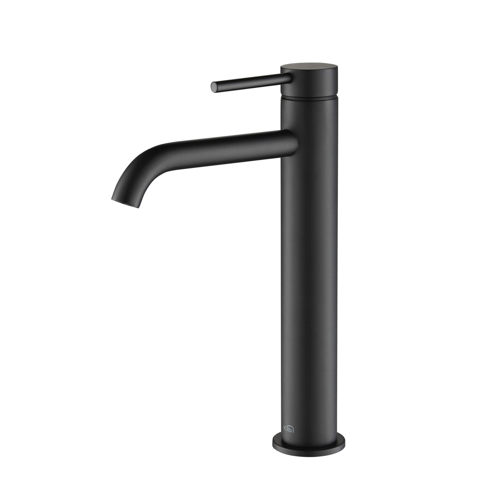 Vessel Sink Bathroom Faucet, Matte Black, With Drain Assembly