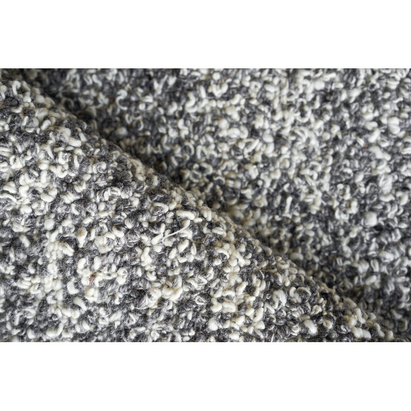 Ferretti Wool Area Rug in Dark Gray/Ivory, Rectangle 8' x 10'