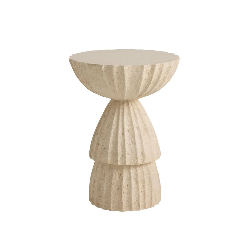 Nereo Chiseled Concrete Outdoor Accent Table