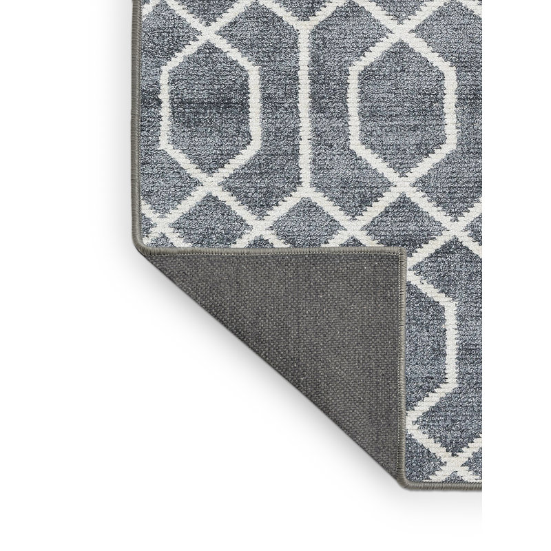 Tapis contemporain gris, Rectangle de 3 pi x 5 pi