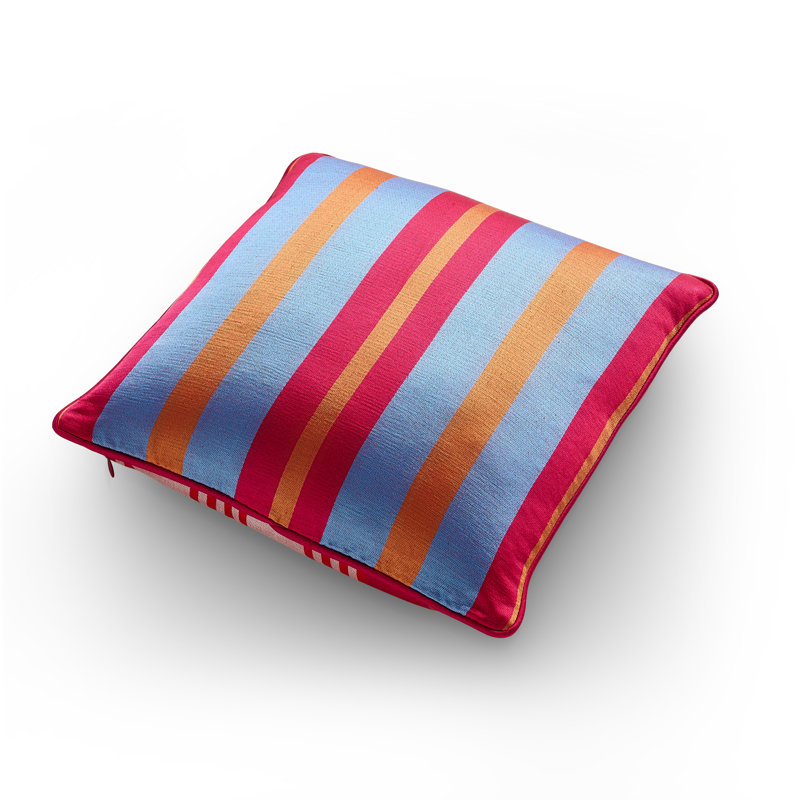 Kutnu Double Face Multi Stripe Pillow, Blue