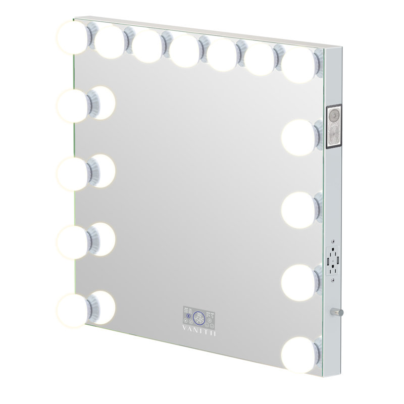 Miroir rectangulaire en métal à DEL, 32.3" x 39.5"