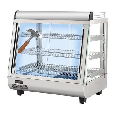 Commercial Food Warmer Display Case, Countertop Warmer Display Case, Commercial Food Warmer With Adjustable Shelves