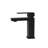 7.09-Inch Single Handle Bathroom Sink Faucet With Matt Black Finish, Straight Spout, 1.2 Gpm Flow Rate, Stain , Ss304 Construction, Smooth Ceramic Cartridge, Brushed Gold Water Lines, Deck-Mounted,-125170473