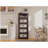 Retro Brown 20 Inch Wide Folding Storage Cabinet with 5 Tiers and Magnetic Doors, Perfect for Organized and Stylish Home Storage Solutions-1255881734-1256886459