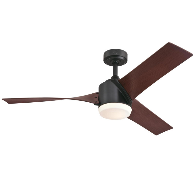 Ventilateur de plafond 52 po à 3 pales 52 po avec télécommande et éclairage inclus Evan