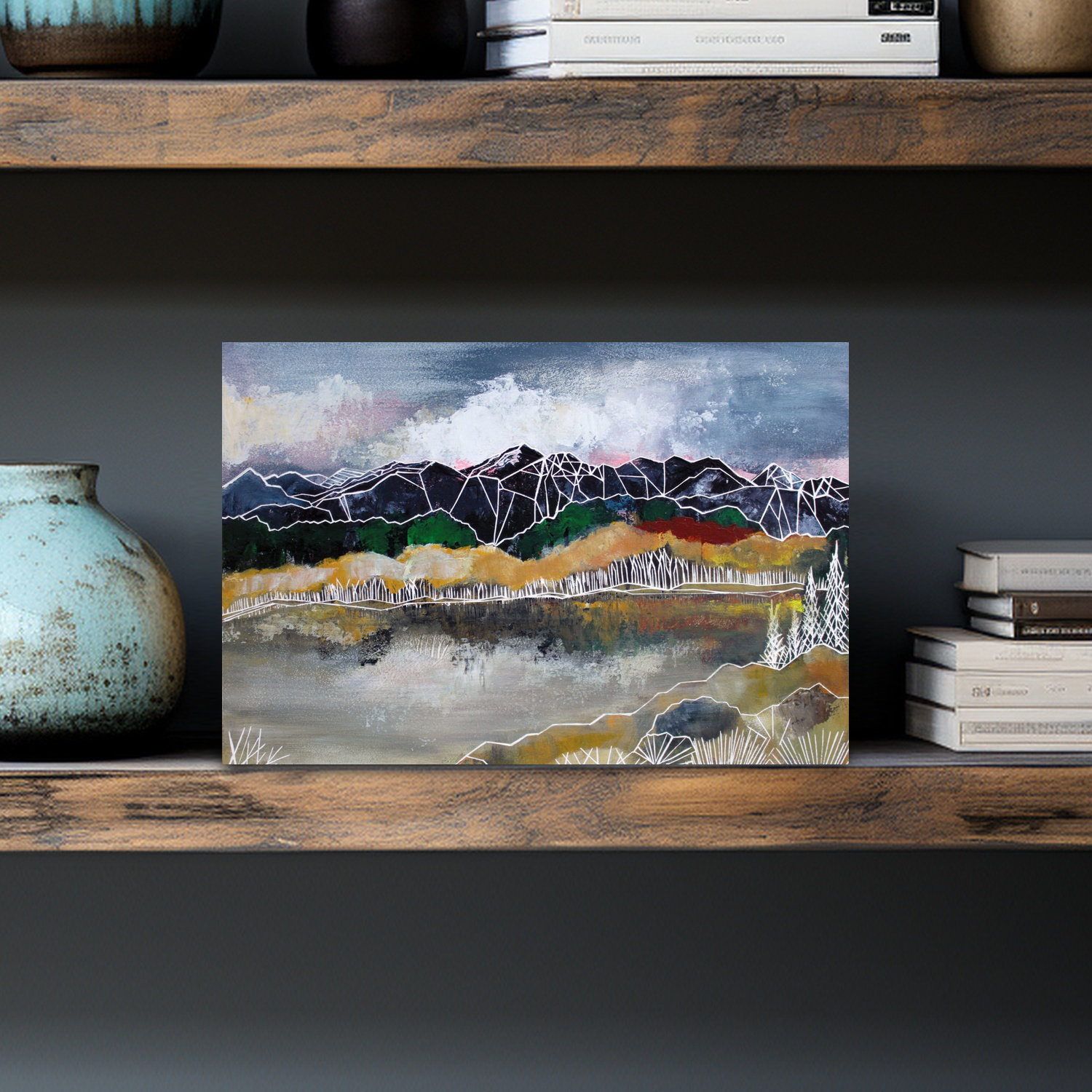 Latitude Run® Contemporary Art Modern Abstract Autumn Landscape Wall ...