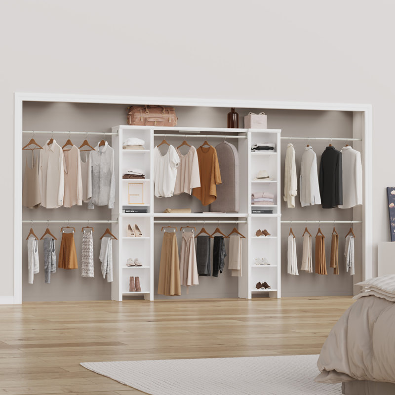 Impressions 16" Double Closet Tower With Top Shelves