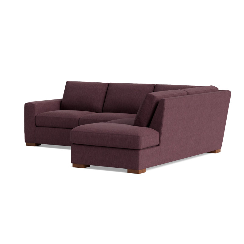 Couch Potato Sectional, Right Hand Facing, Performance Weave - Aubergine