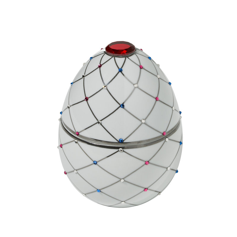 Bois De Roussie Candle 450Gr In Ceramic Black Silver Stripes, 6.5" H x 6.5" W x 7.48" D, White