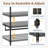 Heavy Duty Rolling Garment Rack with Double Hanging Rods and 3 Adjustable Wire Shelves, Black Metal Freestanding Closet Organizer