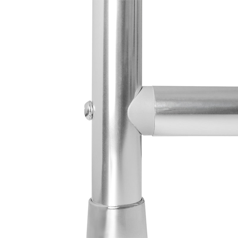 Chrome 60" D-Shape Ceiling Mounted Shower Curtain Rod
