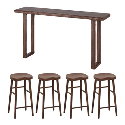 Tall solid wood bar counter tables and chairs