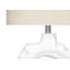 Lighting, H 25 po, lampe de table, résine crème, abat-jour ivoire / crème, moderne