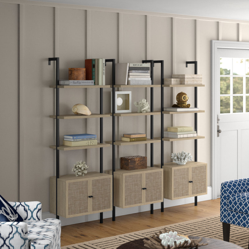 Bibliothèque en acier Jahiem 72,5 po H x 23,6 po L