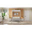 Lit escamotable double avec 2 tiroirs, beige