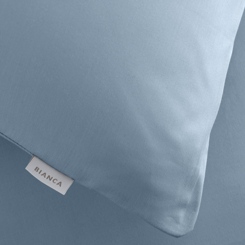200 Thread Count 100% Cotton Standard Pillowcase Pair, Blue, 50 x 75 cm