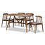 Watkin 5 Piece Solid Rubberwood Dining Set