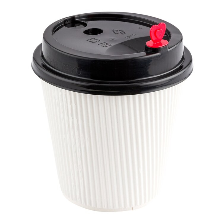 Coffee Cup Lid with Heart Plug Basic Plastic Disposable Straws & Drink Accessories (Set of 500) Restaurantware