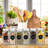 48 Pack Spice Jars With Labels, Glass Spice Jars With Lids And 400 Labels, 4Oz Square Seasoning Containers With Shaker Lids And Silicone Collapsible Funnel, Brush