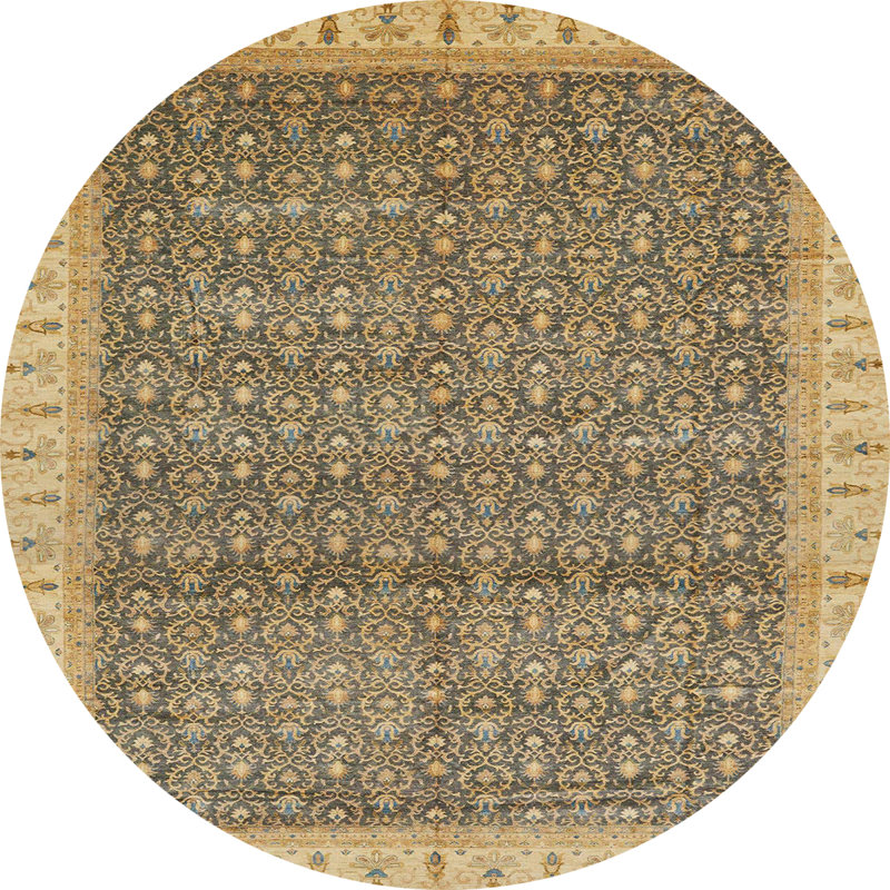 Tapis abstrait moderne 659, Rond 7 pi
