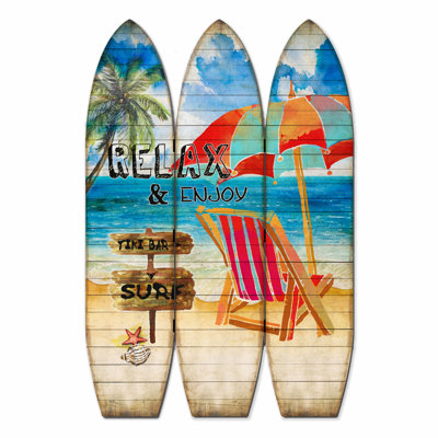 Beach Relax - Classic Surfboard Screen SG-331