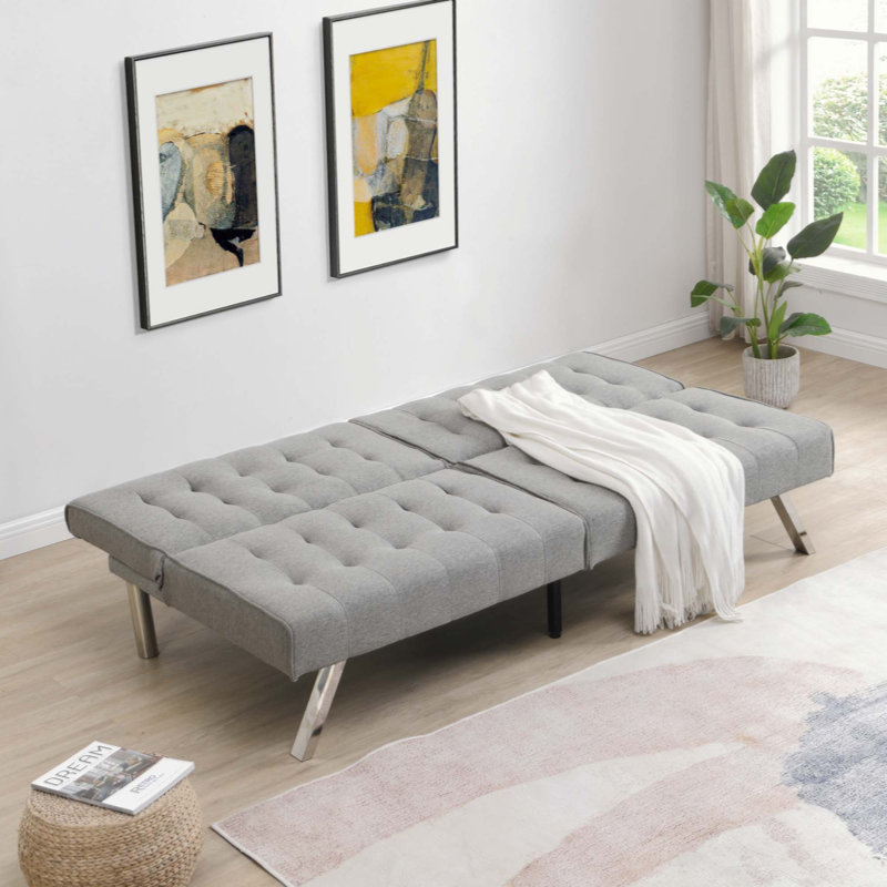 Gonnelli Armless Sofa, Modern Sofa, Accent Sofa, Gray Linen