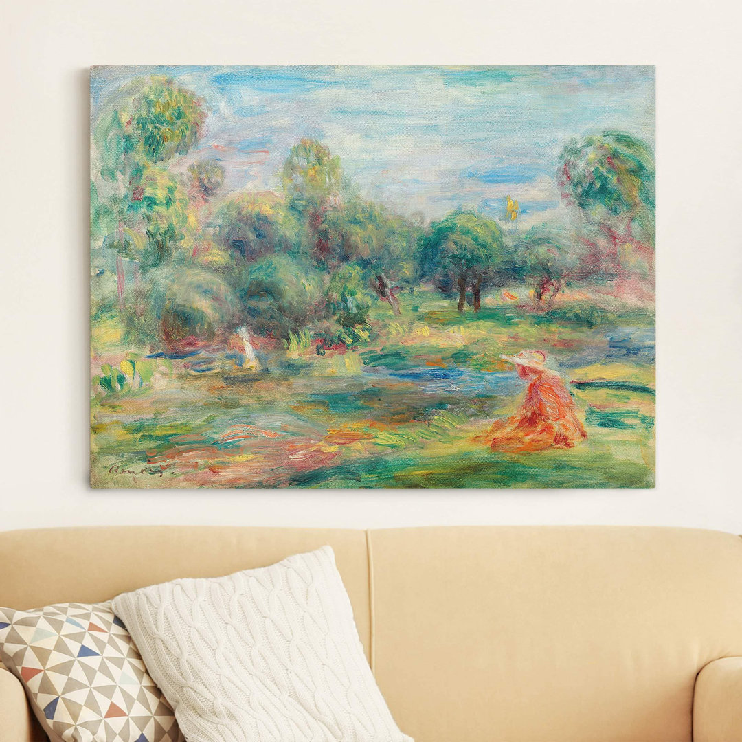 Leinwandbild Landschaft in Cagnes von Pierre-Auguste Renoir