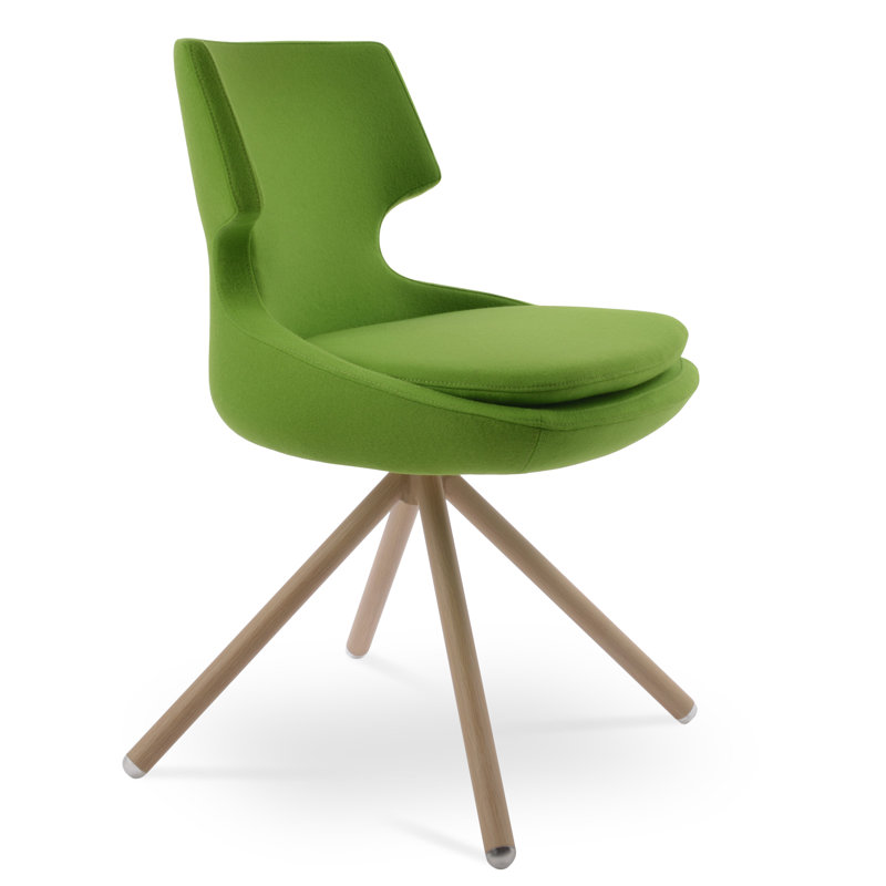 Patara Stick 19.8'' H Upholstered Side Chair, Natural, Camira Wool Deep Maroon, Camira Wool