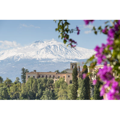 «Etna View from Taormina», Sicile, Italie - Photographie sur toile tendue