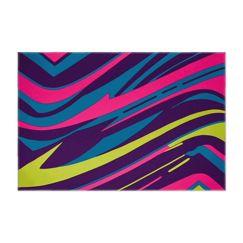 Glowbeam Grid Indoor And Outdoor Area Rug, Rectangle 1'6" x 2'6"