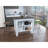 Kitchen Island, Kitchen Table 35" H, Four Legs, Three Open Storage  Shelves