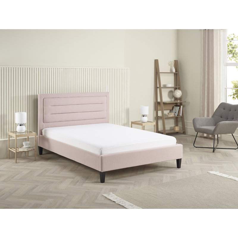 Kovi Upholstered Bed, Single (3') [98 x 207 cm], Pink