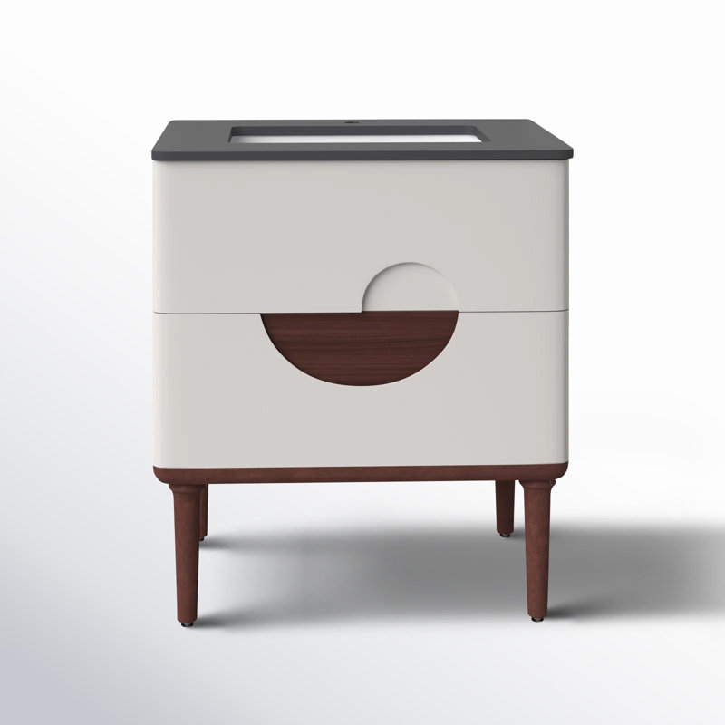 Meuble-lavabo de salle de bain en contreplaqué de placage de bois naturel 30 po Kimber, Beige