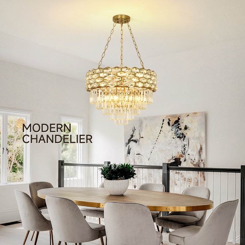 Chandelier, 45cm H 55cm W 55cm D, 4 Tiers