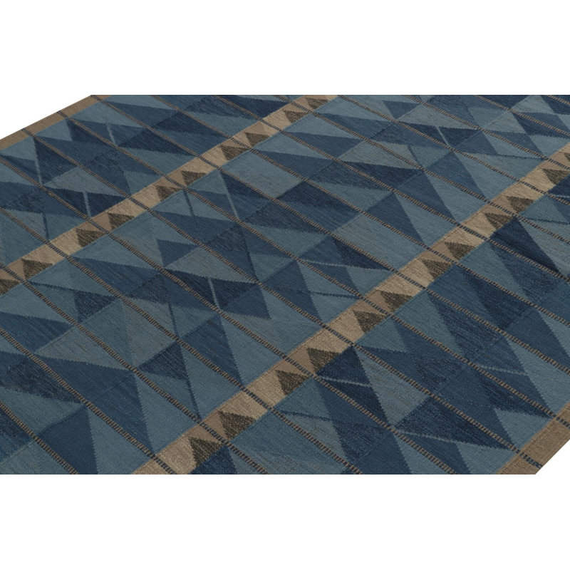 Scandinavian Wool Geometric Area Rug, Rectangle 5' x 7'