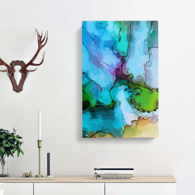 Uniting Inks in Abstract - Wrapped Canvas
