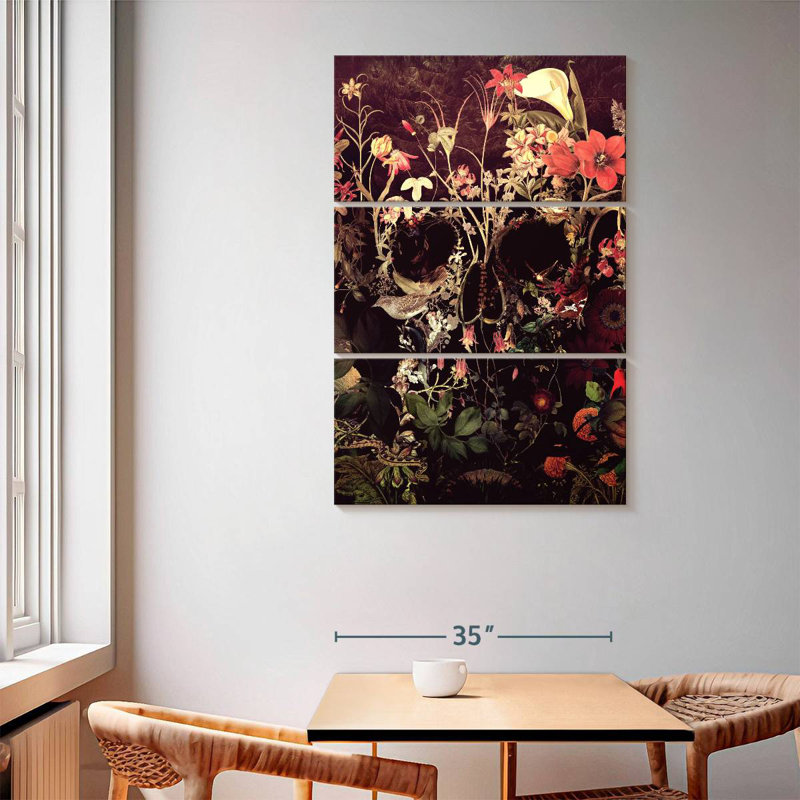 Harnek Bloom Skull, 65" H x 42" W