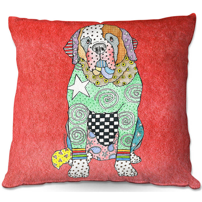  Coussin Couch Saint Bernard, 16 po x 16 po, Melon d'eau