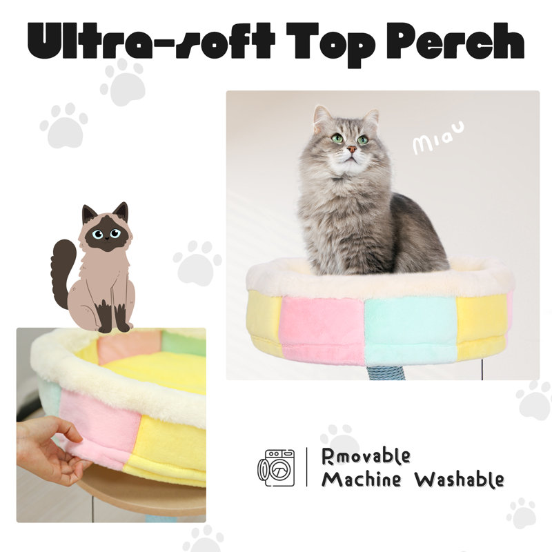 28.74'' H Elisama Colorful Cat Tree
