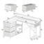 L-Shaped Computer Desk With 4 Drawers, Gaming Desk With Power Outlet And Monitor Stand, Corner Desk-2137615578