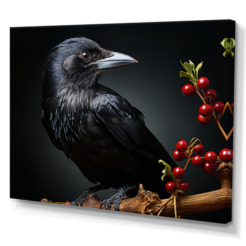 Bird Portrait II - Animals Wall Art Living Room, Toile tendue, H 12 po x l 20 po x P 1 po