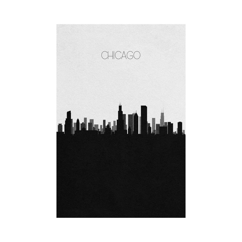 Chicago, Illinois City Skyline by Ayse Deniz Akerman - Wrapped Canvas Gallery-Wrapped Canvas Giclée, 152.5 cm H x 101.5 cm W