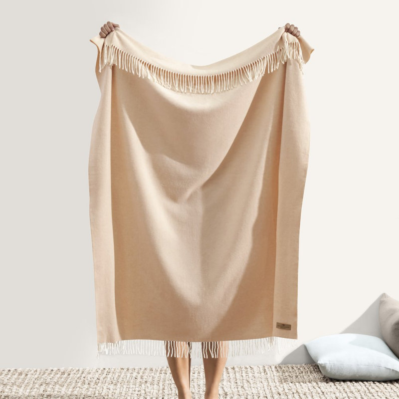 Italian Herringbone Throw, Soft Linen